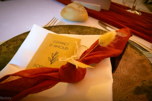 Décoration de table pour un mariage au Manoir d’Alexandre