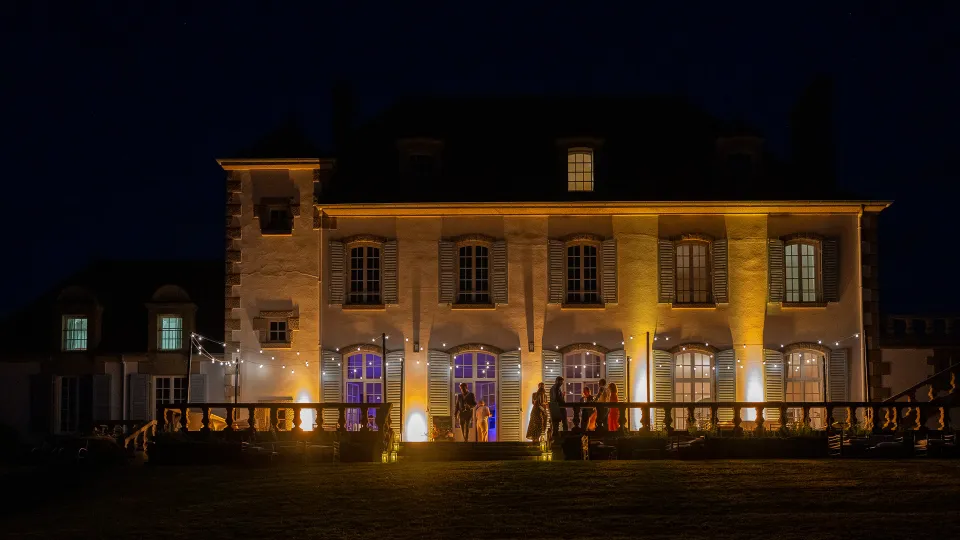 Mise en lumière du Manoir des Essarts pour un mariage près de Dinard